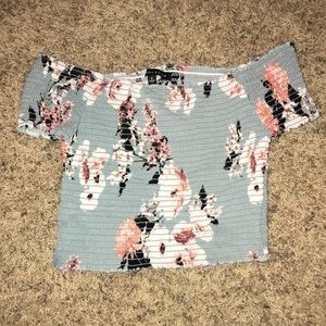 Floral Off the Shoulder, Crop Light Purple BUNDLE